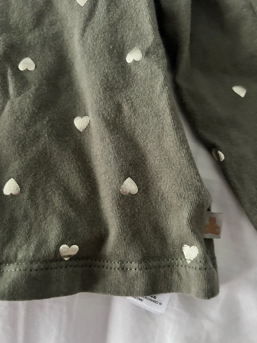 BabyGap Girls' Olive Heart Pocket Long-Sleeve Top